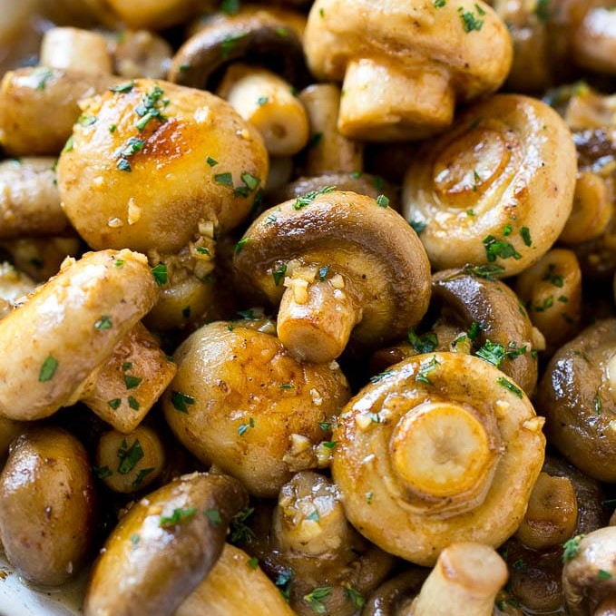Garlic Mushrooms And Cheese